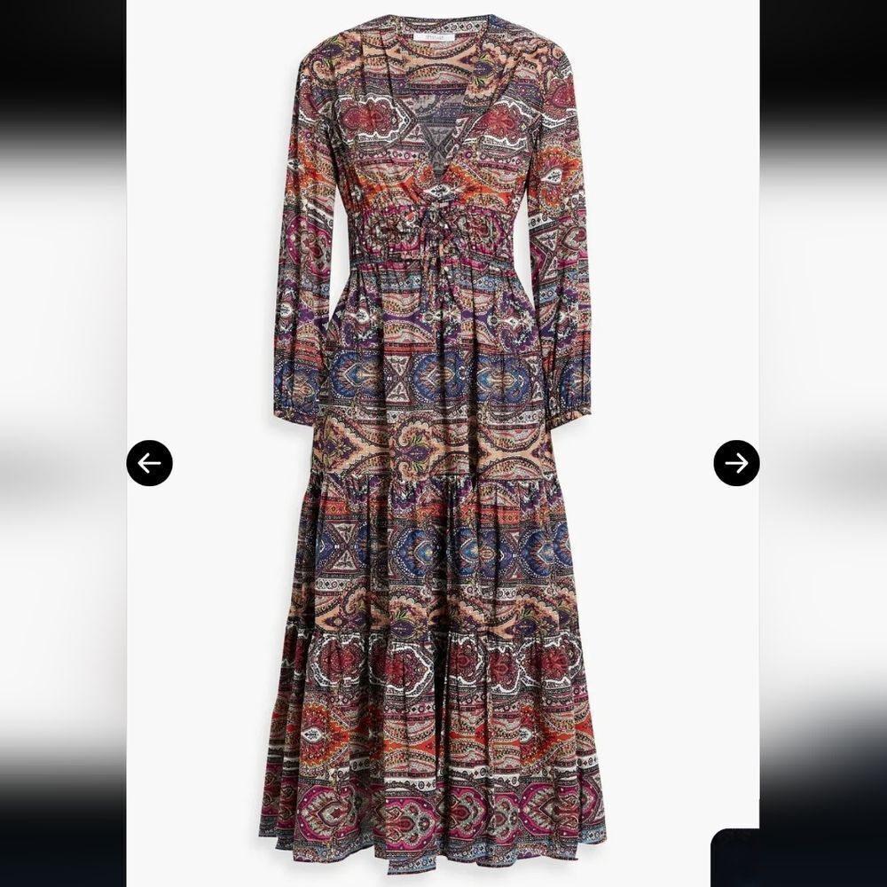 Derek Lam 10 Crosby Elsa Printed Cotton-Poplin Midi Dress